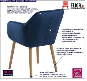 Tapicerowany pikowany fotel Erino - niebieski