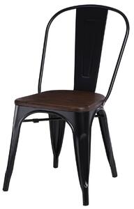 Krzesło metalowe loftowe Kimmi 2X - czarne