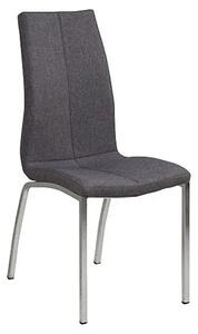 Szare metalowe krzesło tapicerowane - Velto