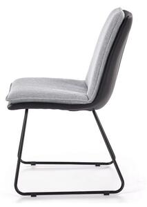 Krzesło z miękkim siedziskiem, metalowe płozy, loft
