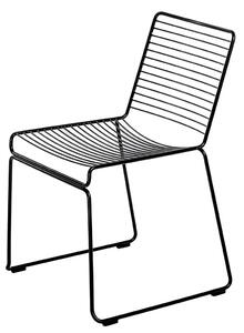 Czarne minimalistyczne druciane krzesło - Hagos