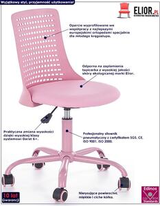 Krzesło do biurka dla dziewczynki Moli - różowe
