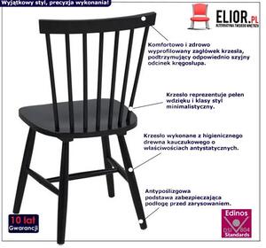 Czarne drewniane krzesło patyczak - Tradis