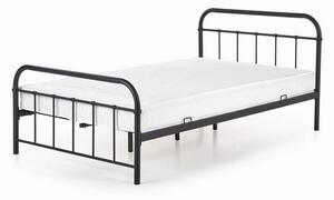 Industrialne łóżko 120x200 czarne ze stelażem