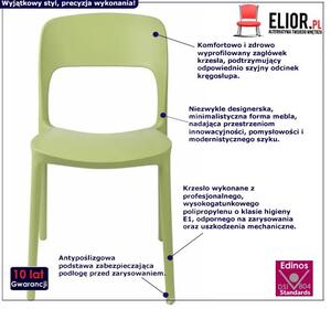 Zielone minimalistyczne krzesło - Deliot 2X