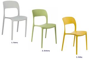 Żółte minimalistyczne krzesło z oparciem - Deliot 2X