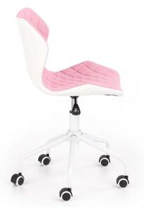 Dziewczęcy fotel obrotowy, krzesło pudrowy róż
