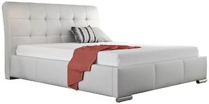 Tapicerowane łóżko do sypialni z pojemnikiem Tibis 2X 160x200 - 44 kolory