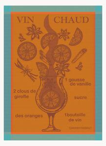 Komplet ręczników kuchennych żakardowych Vin Chaud Mandarine, 4 elem