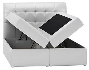 Duże łóżko z pojemnikami na pościel Rexer 160x200 - 44 kolory