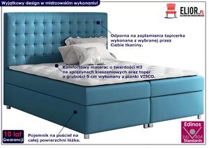 Duże łóżko z pojemnikami na pościel Rexer 160x200 - 44 kolory