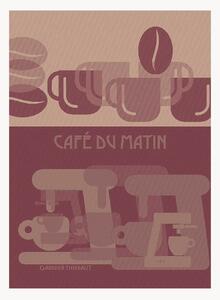 Komplet ręczników kuchennych żakardowych Cafe Du Matin Palissandre, 4 elem