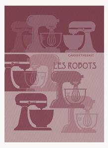 Komplet ręczników kuchennych żakardowych Les Robots Framboise, 4 elem