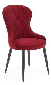 Eleganckie bordowe krzesło do jadalni glamour | Umeblowana.com