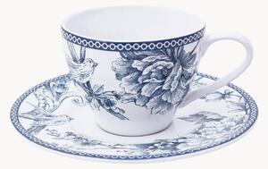 Komplet filiżanek ze spodkiem z porcelany Kensington, 4 elem