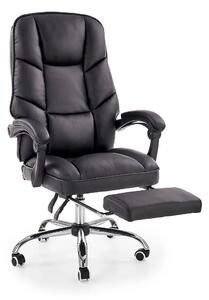 Czarny ergonomiczny fotel gabinetowy obrotowy - Midio