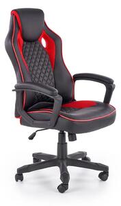 Fotel gabinetowy Deryl - czarny + czerwony