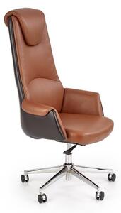 Fotel biurowy CALVANO brązowy HALMAR