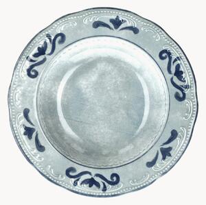Komplet talerzy głębokich z porcelany Wienna Gray Flowers, 6 elem
