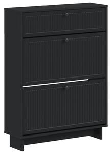 Szafka na buty EDE 78 x 24 x 103 cm Drewno inżynieryjne Czarny