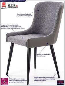 Krzesło tapicerowane Metor - popielate