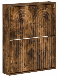 Wisząca szafka na buty ALKMAAR 71 x 17 x 86 cm Dąb wędzony