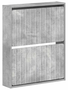 Wisząca szafka na buty ZWOLLE 71 x 17 x 86 cm Betonowy szary