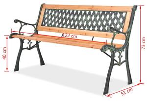 Drewniana ławka ogrodowa z oparciem Rosa 2X
