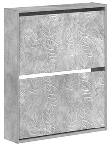 Wisząca szafka na buty DELFT 71 x 17 x 86 cm Betonowy szary