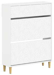 Szafka na buty DELFT 78 x 24 x 103 cm Drewno inżynieryjne Biały
