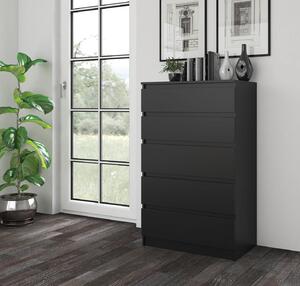 Czarna komoda z szufladami 70 cm | Umeblowana.com