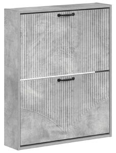 Wisząca szafka na buty HOORN 71 x 17 x 86 cm Betonowy szary