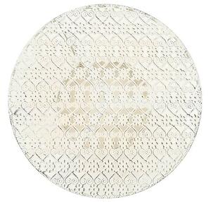 Romantyczny okrągły stolik vintage Marin - biały