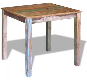 Stół do jadalni z odzyskanego drewna Maler – wielokolorowy