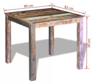Stół do jadalni z odzyskanego drewna Maler – wielokolorowy