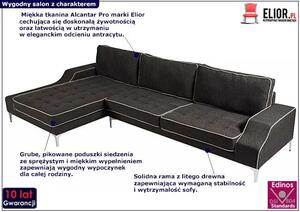 Nowoczesna sofa narożna Alvena 3F - antracyt