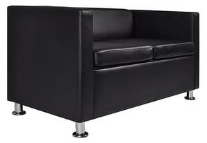 Nowoczesna skórzana sofa Cali 2B - czarna