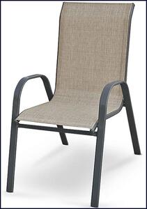 Modne krzesło ogrodowe, tarasowe Malaga - popiel