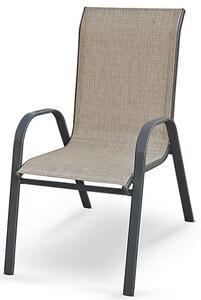 Modne krzesło ogrodowe Malaga - popiel