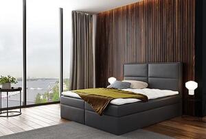 Duże tapicerowane łóżko z wbudowanymi materacami Frezja 180x200 - 44 kolory