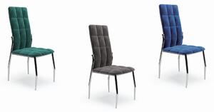 Granatowe modne krzesło do jadalni glamour