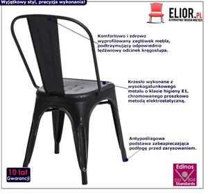 Loftowe krzesło Kimmi 4X - czarne