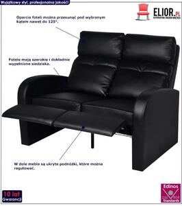Fotele kinowe z podświetleniem LED Mevic 2X – czarne