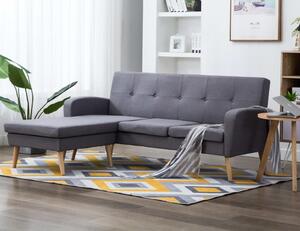 Skandynawska sofa z leżanką jasny szary