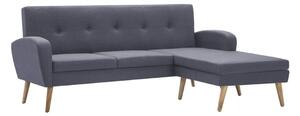 Skandynawska sofa z leżanką jasny szary