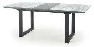 Rozkładany stół do jadalni biały marmur 160x90 cm