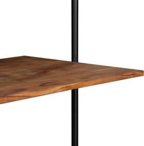 Drewniane biurko ścienne Tant - brązowe
