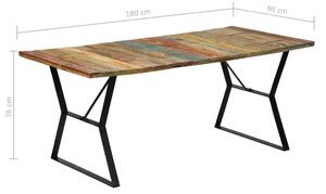 Stół industrialny z drewna Javis 2X – wielokolorowy