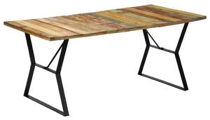 Stół industrialny z drewna Javis 2X – wielokolorowy