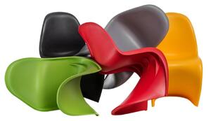 Designerskie zielone krzesło z polipropylenu